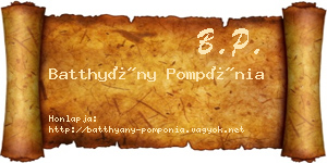 Batthyány Pompónia névjegykártya